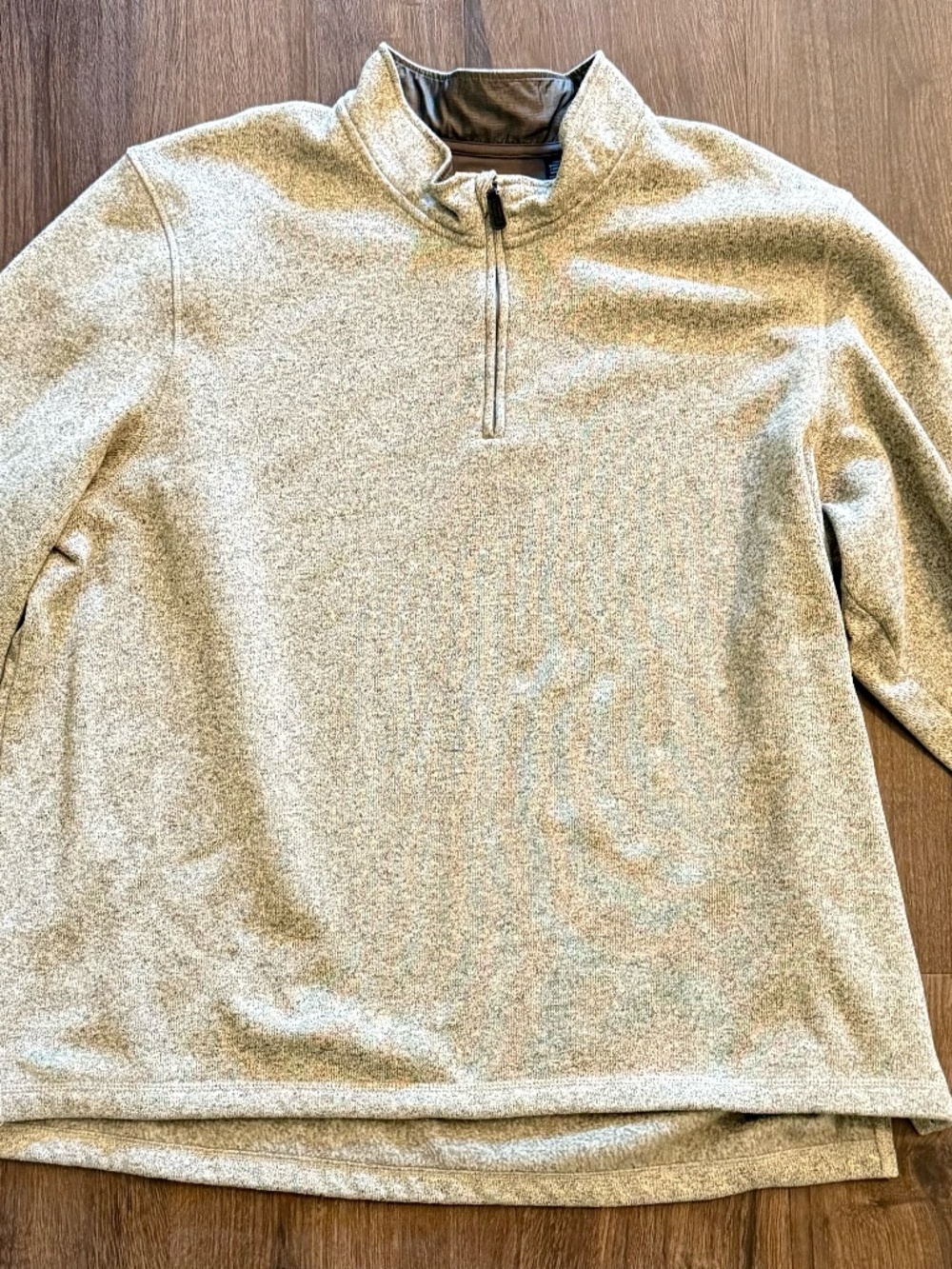 Wrangler Authentics Men's Big & Tall Long Sleeve Fleece Quarter-zip - Gray - 3XL